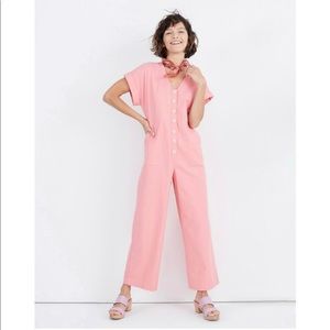 Madewell pink jumpsuit